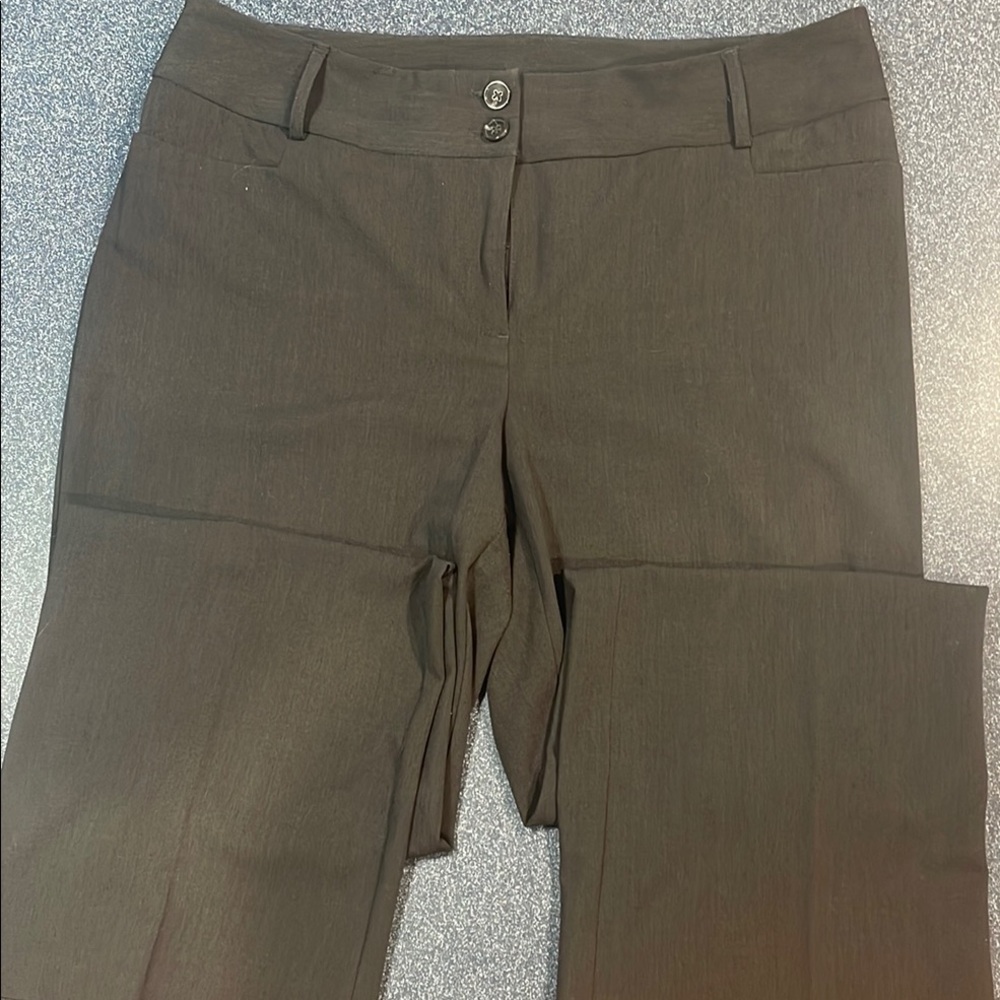 Alfani Brown Straight Leg Pants
